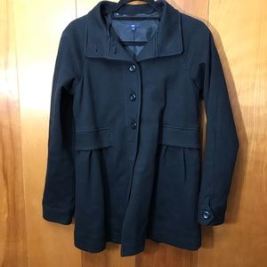 Gap | BabyDoll Style Black Pea Coat Size M